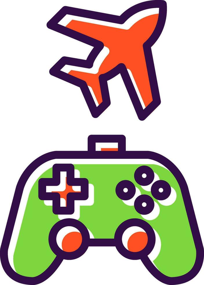 Game plane Vector Icon Design