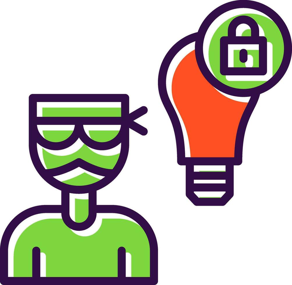 Intellectual Property Theft Vector Icon Design