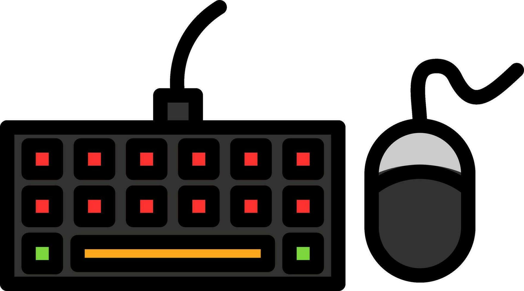 Keyboard And Mouse Vector Icon Design