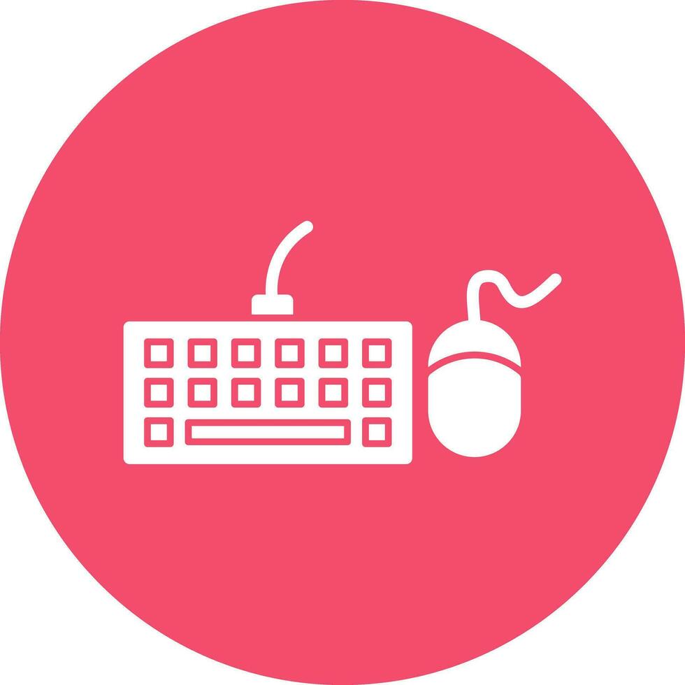 Keyboard And Mouse Vector Icon Design