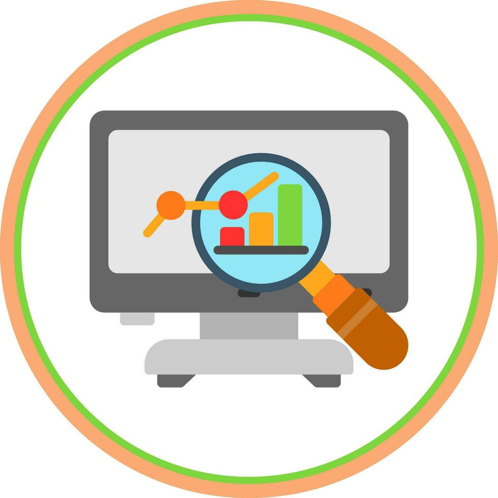 Market Analysis Vector Icon Design