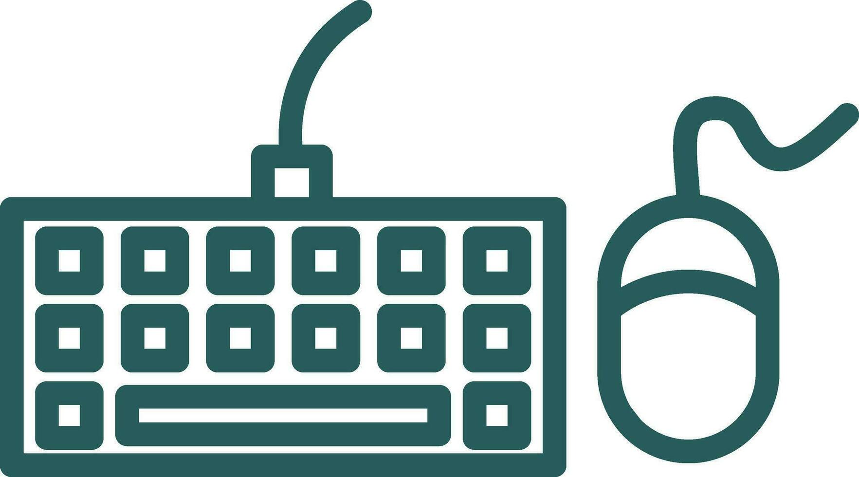 Keyboard And Mouse Vector Icon Design