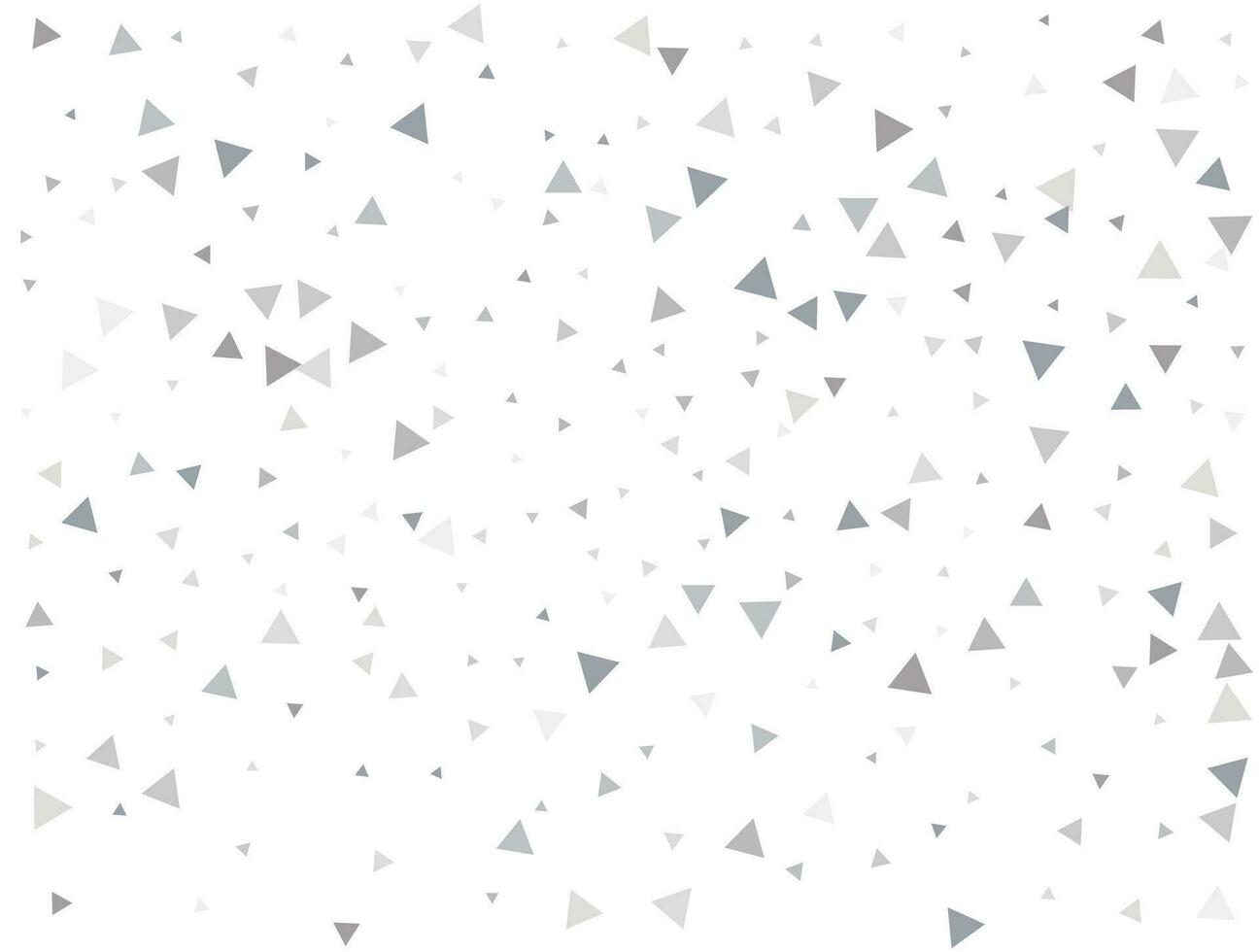 Christmas Light silver Triangular glitter confetti background. White festive texture vector