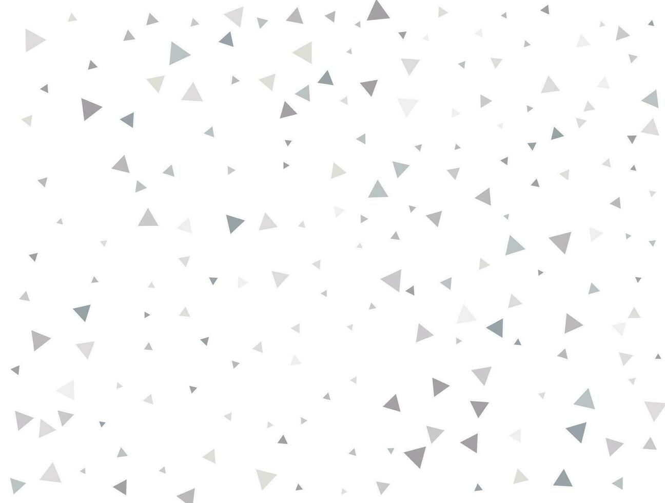 Christmas Light silver Triangular glitter confetti background. White festive texture vector