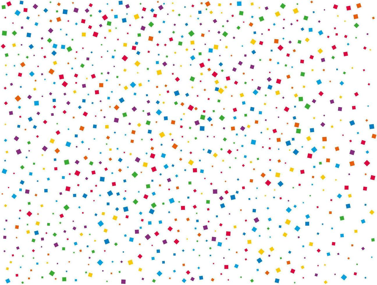 Rainbow Squares Confetti. Rainbow glitter confetti background. Bright festive texture. Vector illustration.