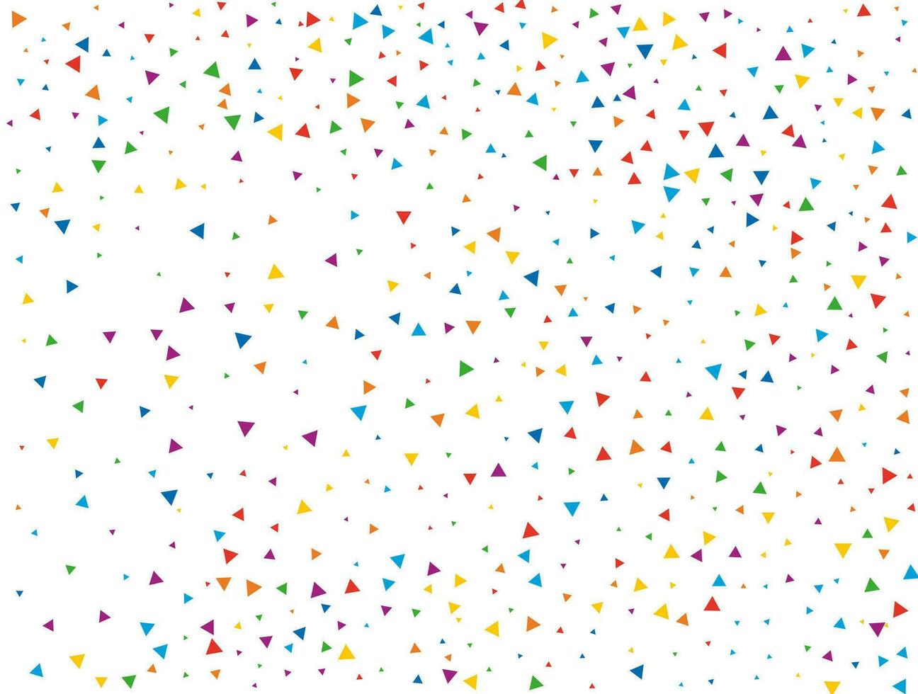 Holiday Triangular Confetti. Light Rainbow glitter confetti background. Colored festive texture. vector
