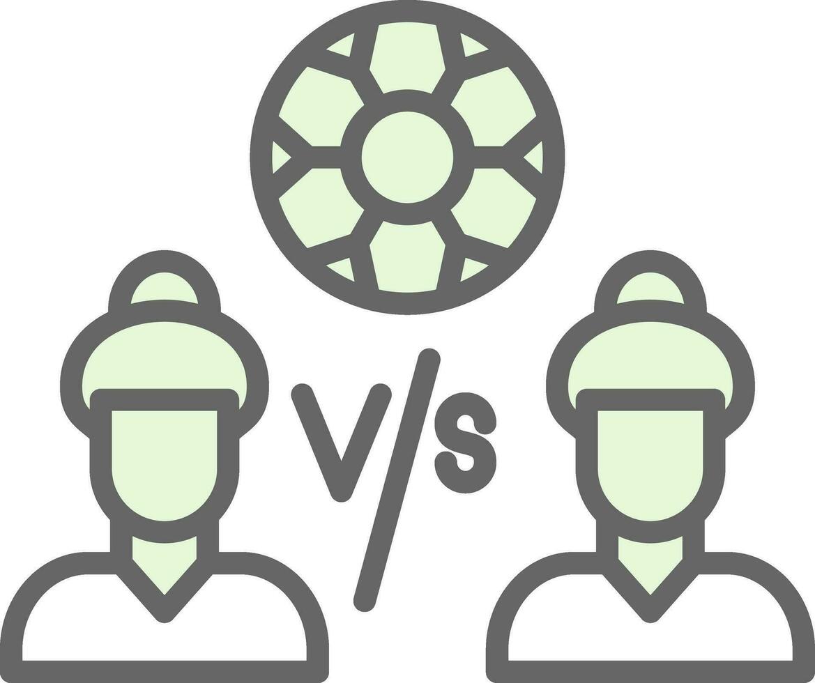 jugador versus jugador vector icono diseño