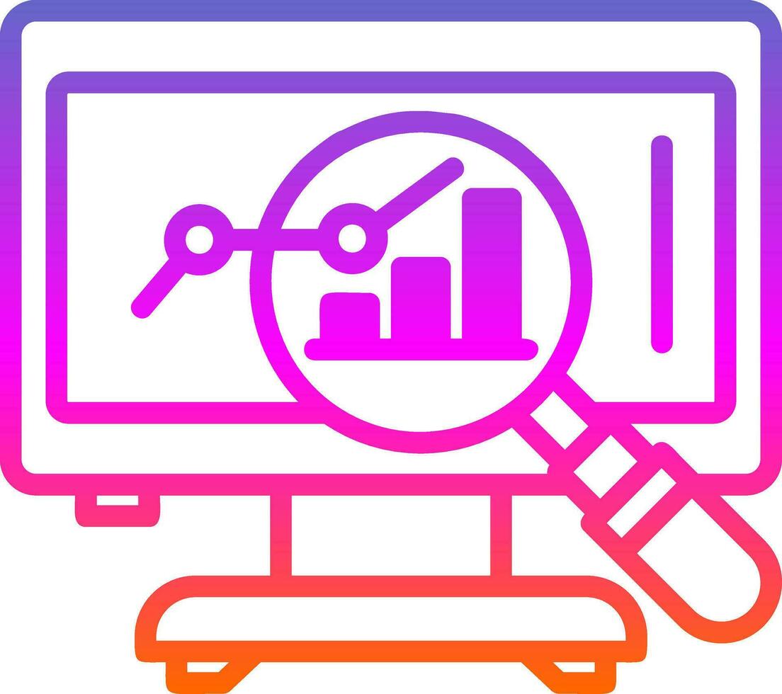 Market Analysis Vector Icon Design