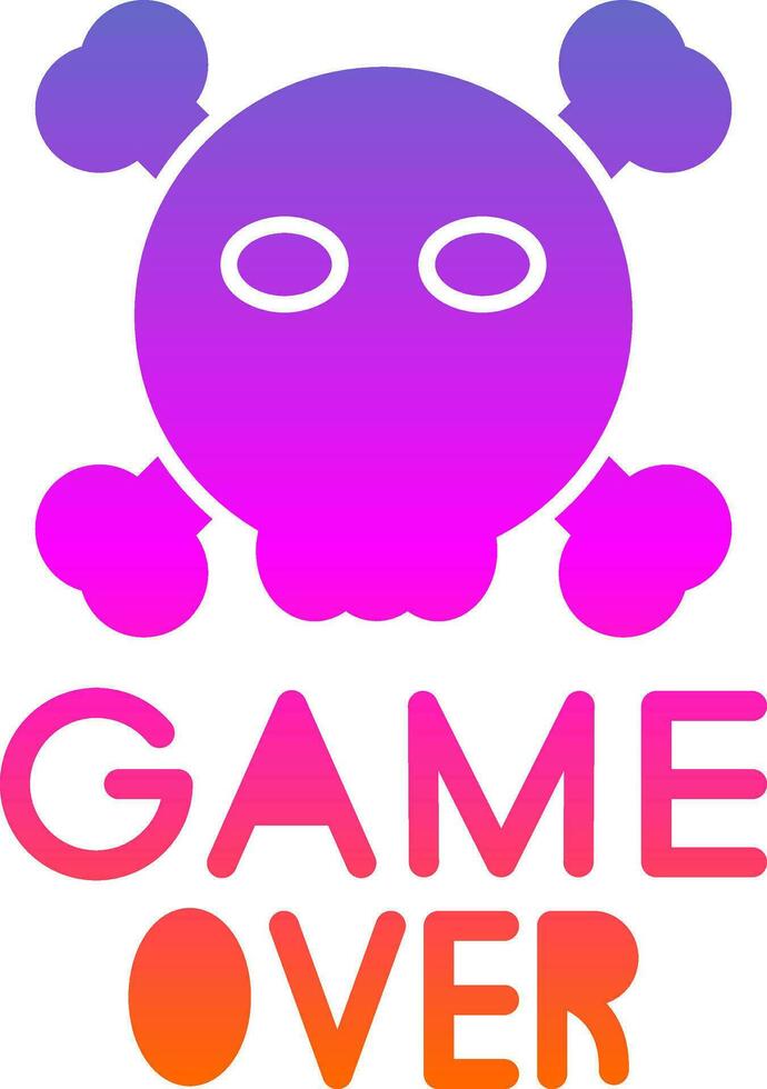 Game Over Vector Icon Design