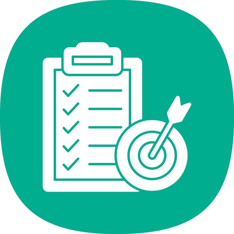 Goal Setting Vector Icon Design