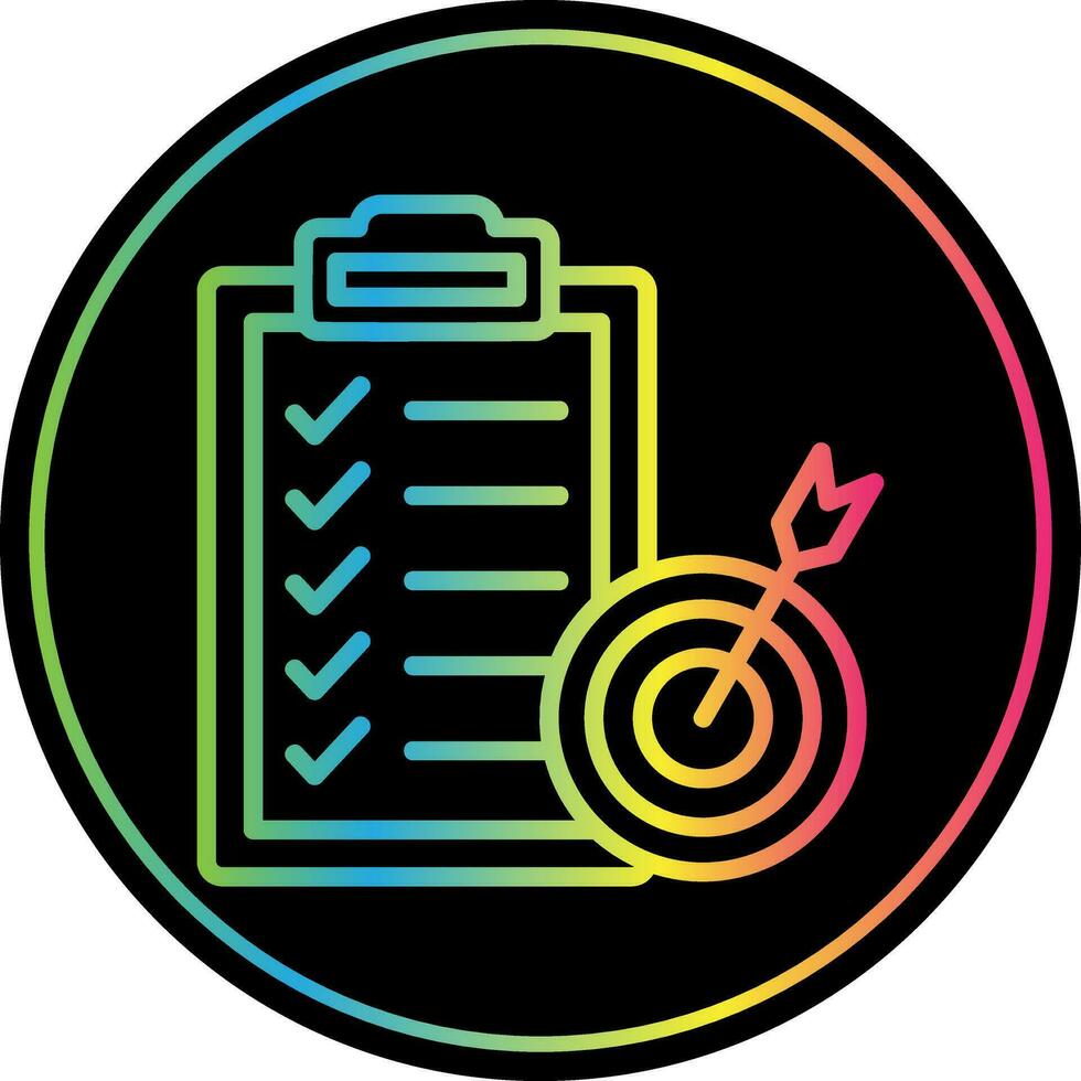 Goal Setting Vector Icon Design
