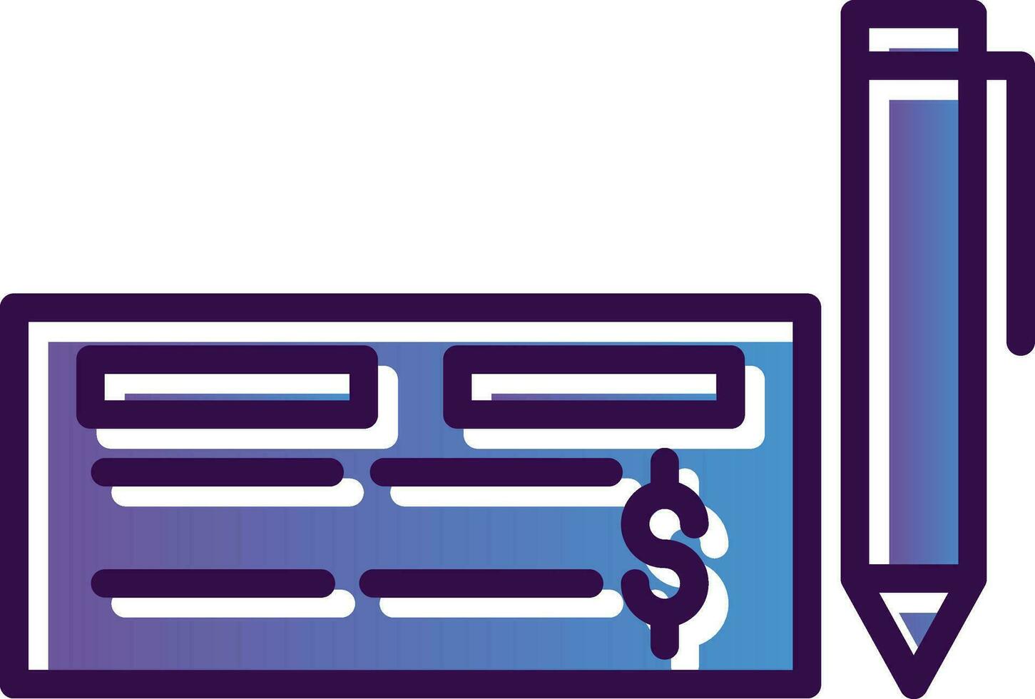 Cheque Vector Icon Design