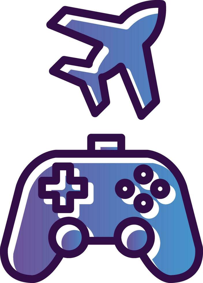 Game plane Vector Icon Design