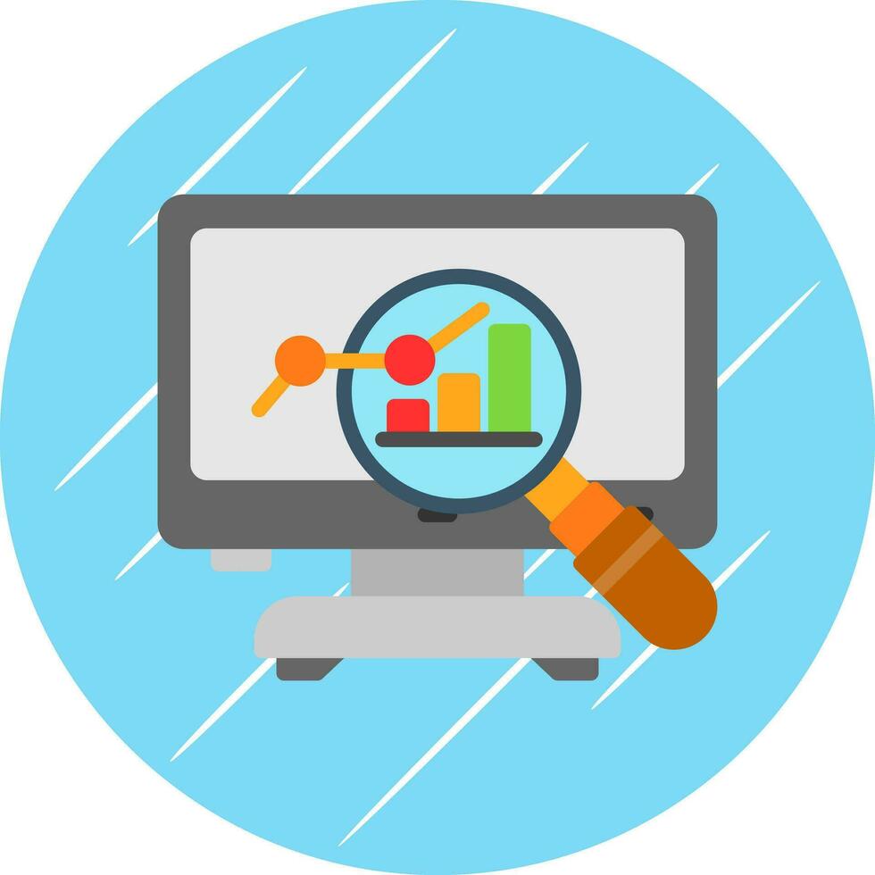 Market Analysis Vector Icon Design