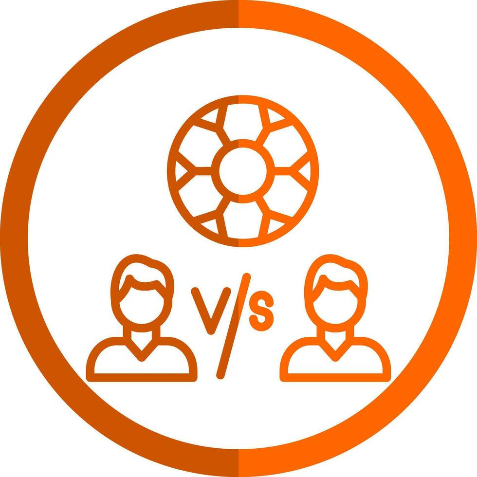 Player Versus Player Vector Icon Design