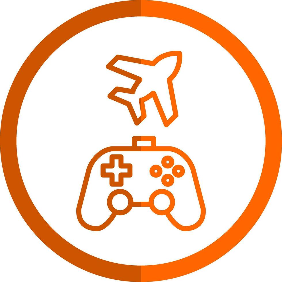 Game plane Vector Icon Design