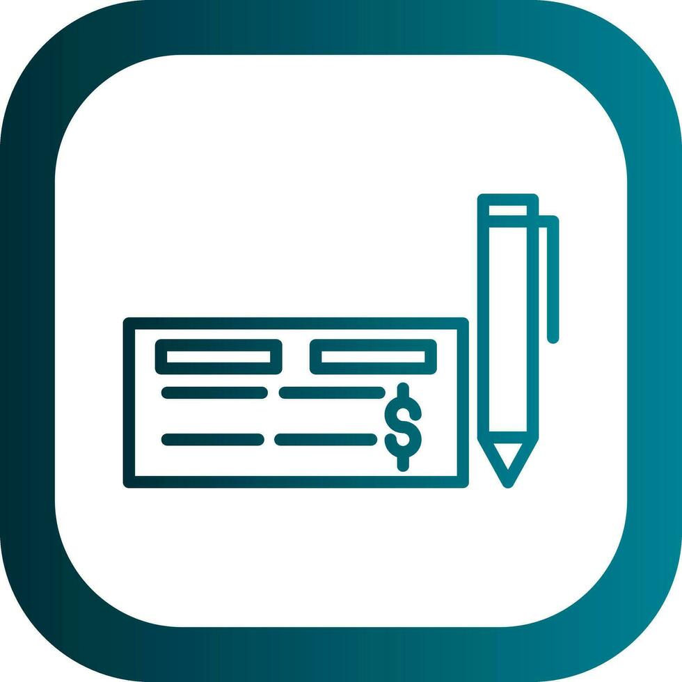 Cheque Vector Icon Design