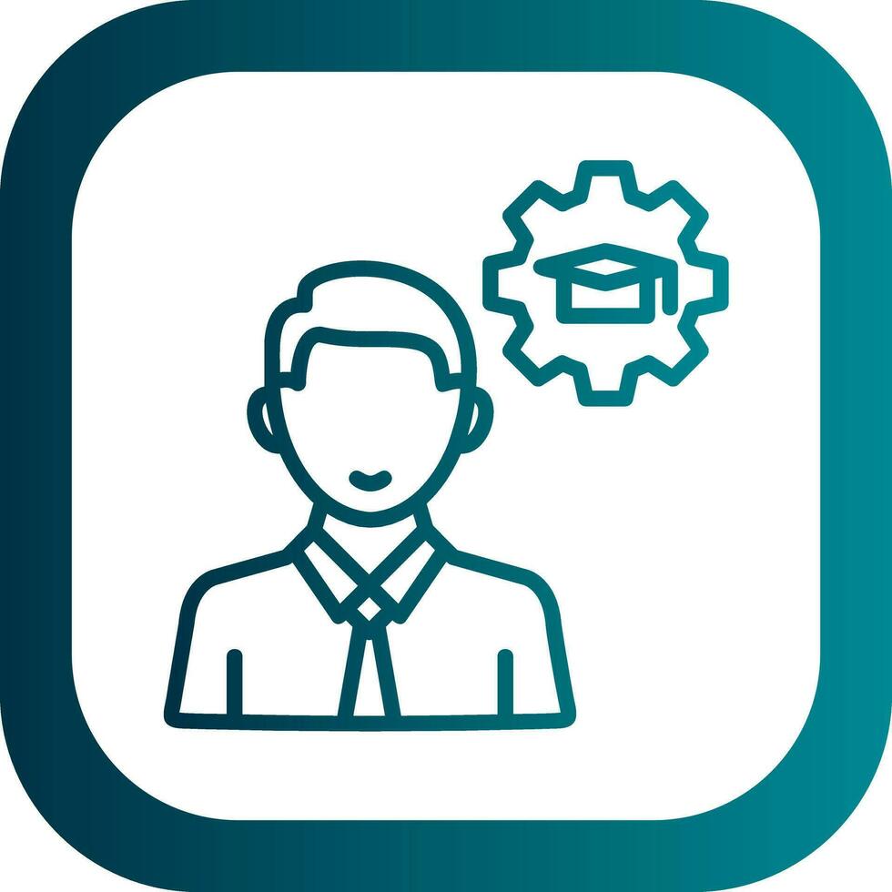 Knowledge Management Vector Icon Design