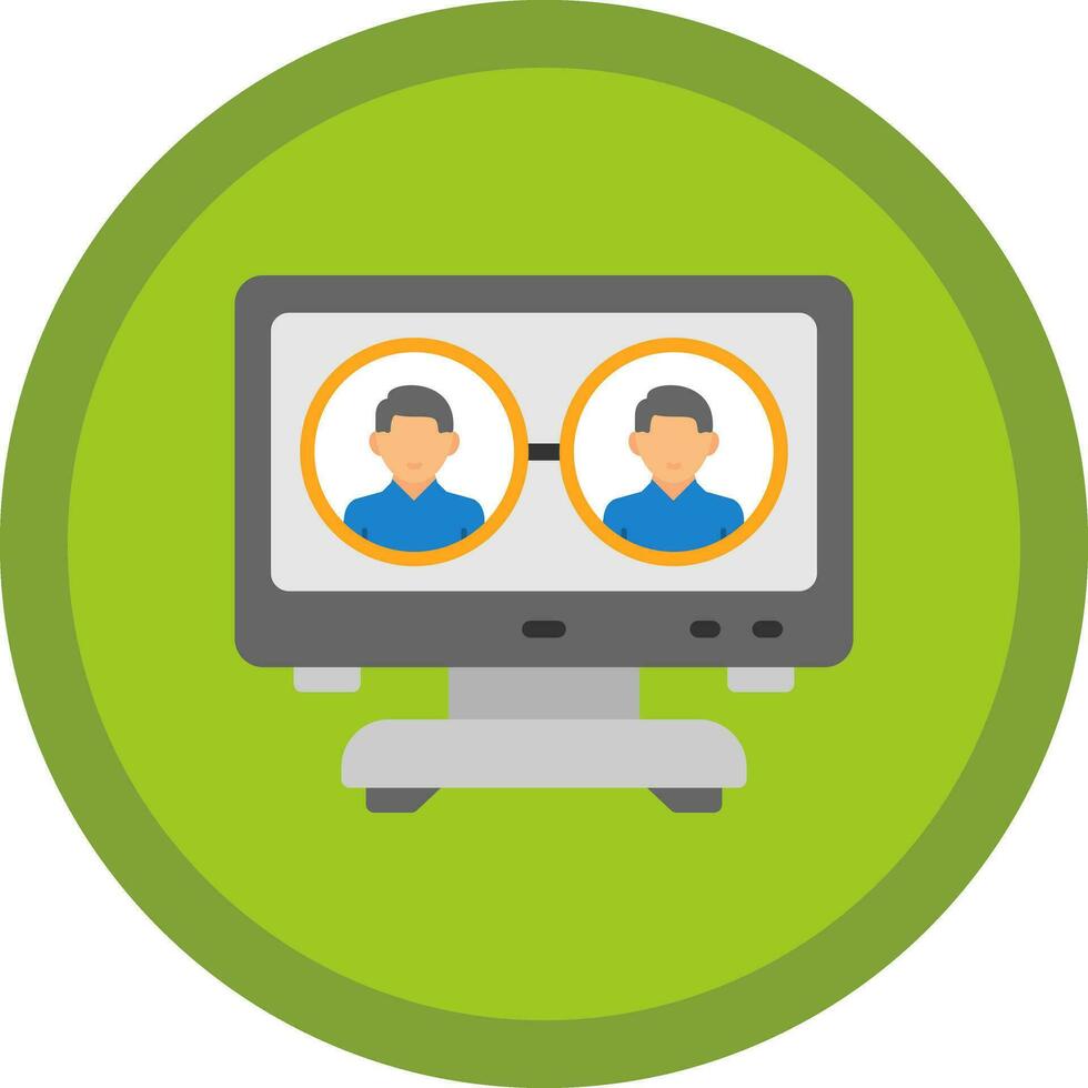 Virtual Team Management Vector Icon Design