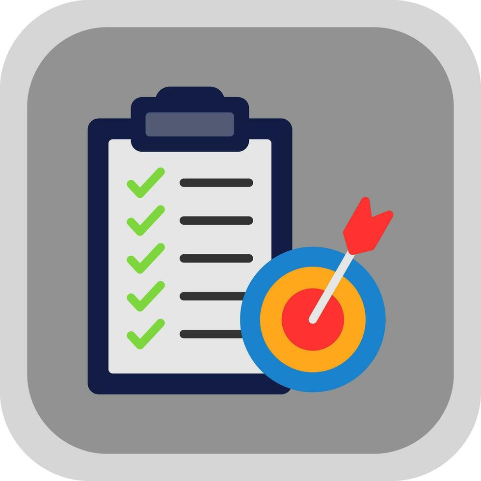 Goal Setting Vector Icon Design