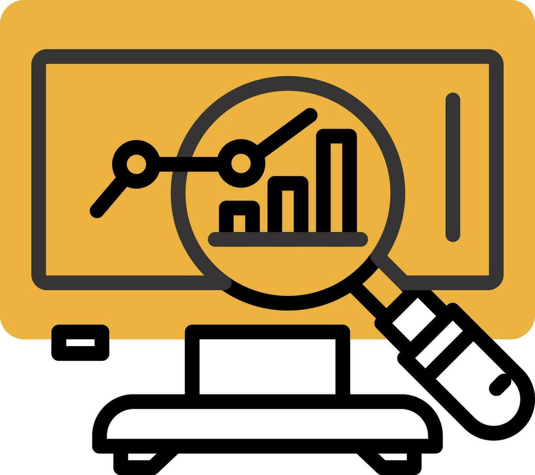 Market Analysis Vector Icon Design