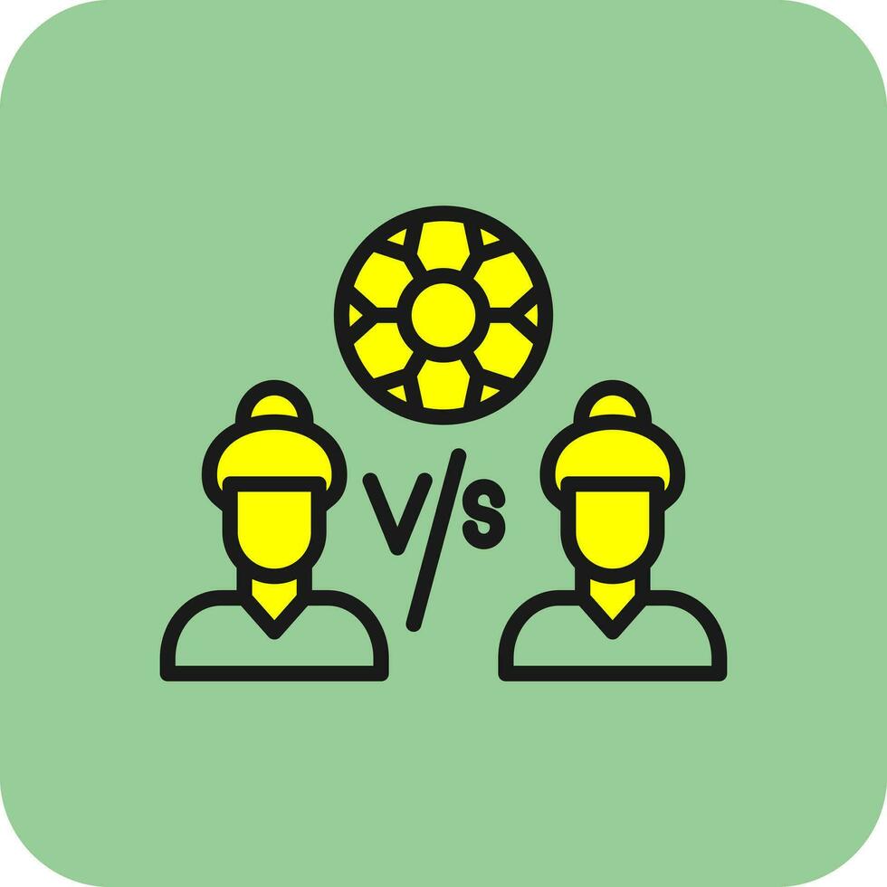 jugador versus jugador vector icono diseño