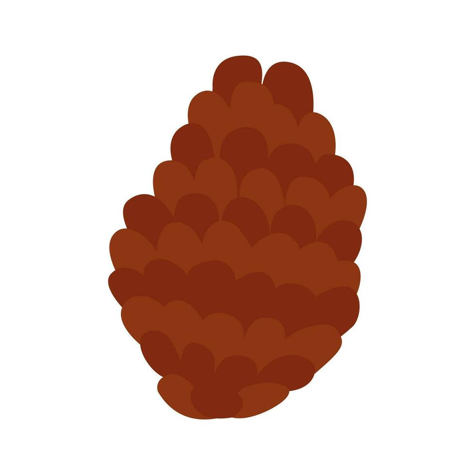 Vector fir cone cartoon illustration