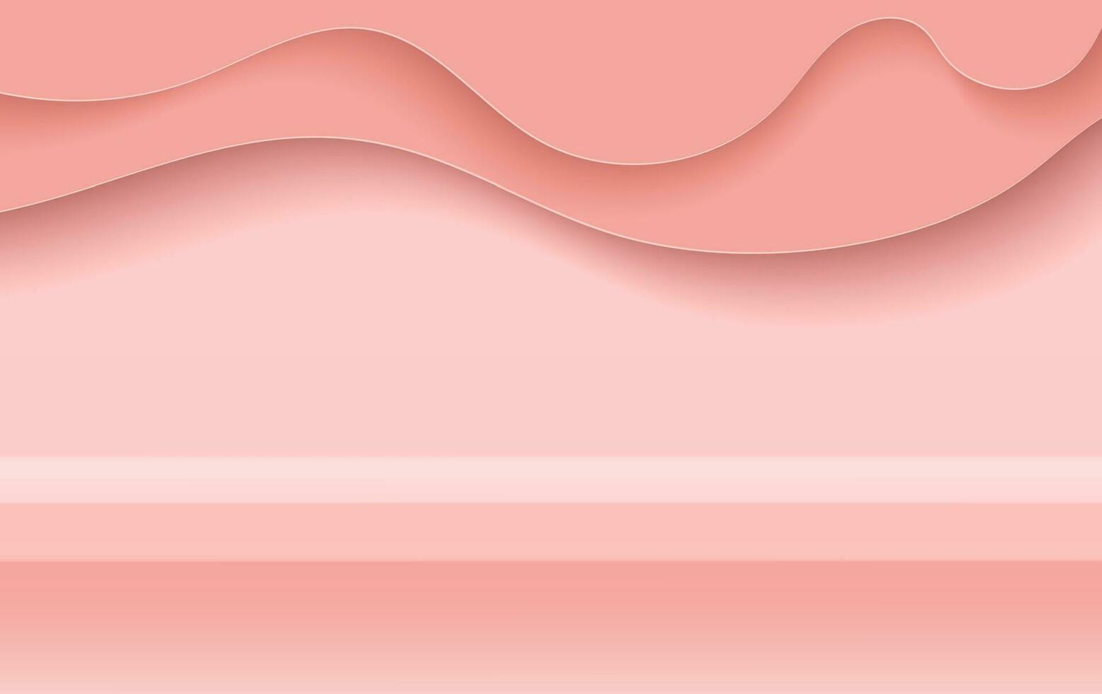 Holiday sale banner minimal background.Creative modern with realistic for placing objects on a shelf podium.Winter season wallpaper.pink pastel color tone.Abstract curve paper art and craft style vector