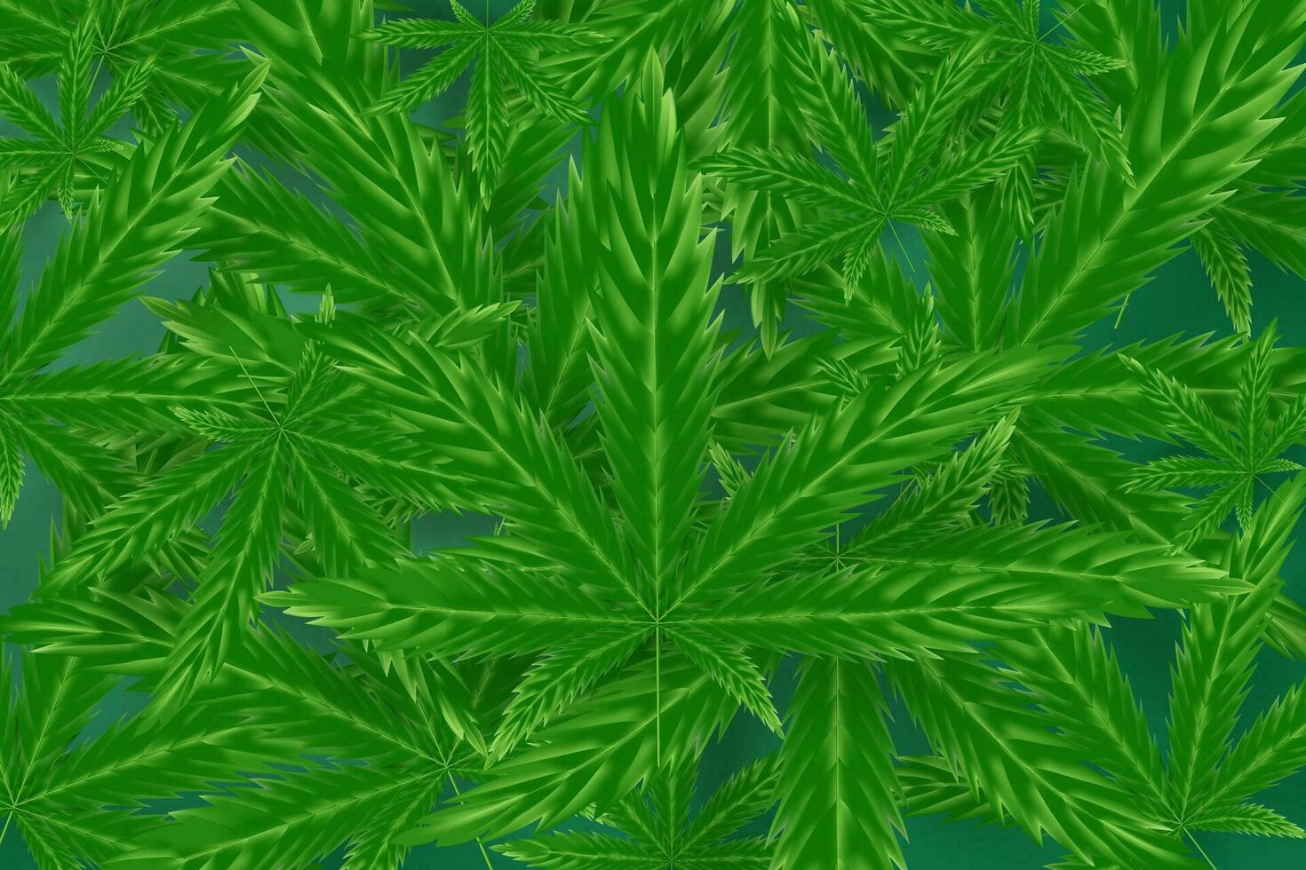 realista verde canabis hoja fármaco marijuana hierba fondo.creativo natural marijuana cannabis.medical orgánico verde planta fondo de pantalla en página web.plantilla marco decorado.vector ilustración.eps10 vector