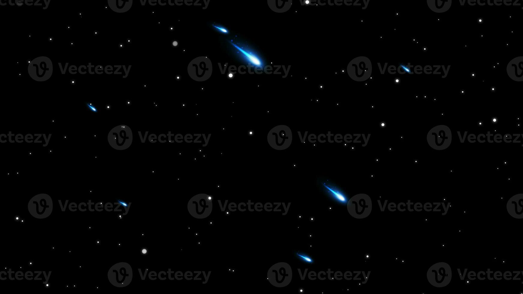 Creative graphic background Night shining starry sky in dark space galaxy colorful animation with shooting star fast falling in illustration.Light Glow sparking bokeh with backdrop.Particle stars photo