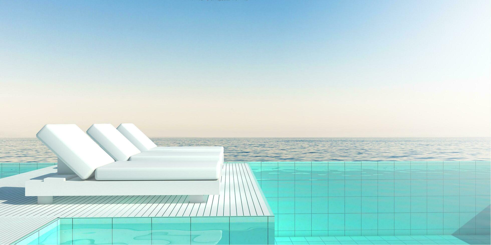 swimming pool sunbed photo
