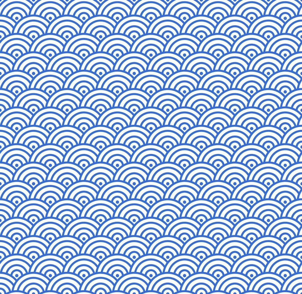 Seamless abstract blue wave pattern japanese tradition style. Fabric texture retro decorative wallpaper. Chinese traditional oriental ornament background, blue clouds pattern seamless illustration vector