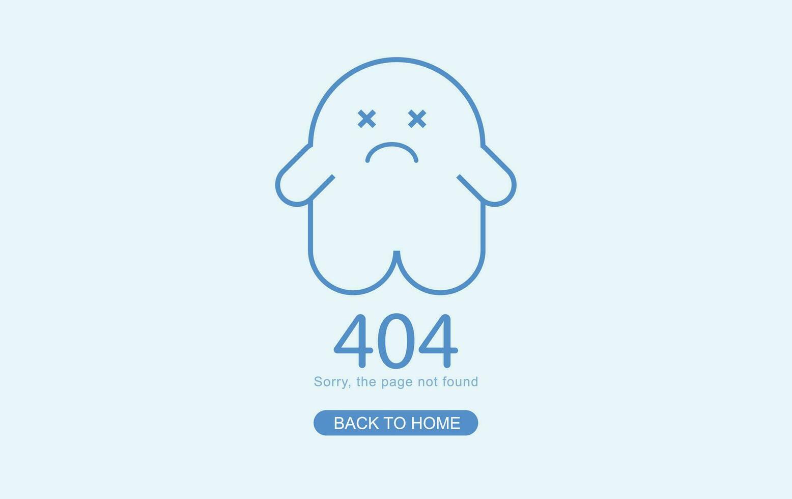 Modern minimal of 404 error page for website, 404 Error the page not found with dead ghost. Concept cartoon cut theme web banner, Link to empty non existent page. workers repairs website vector