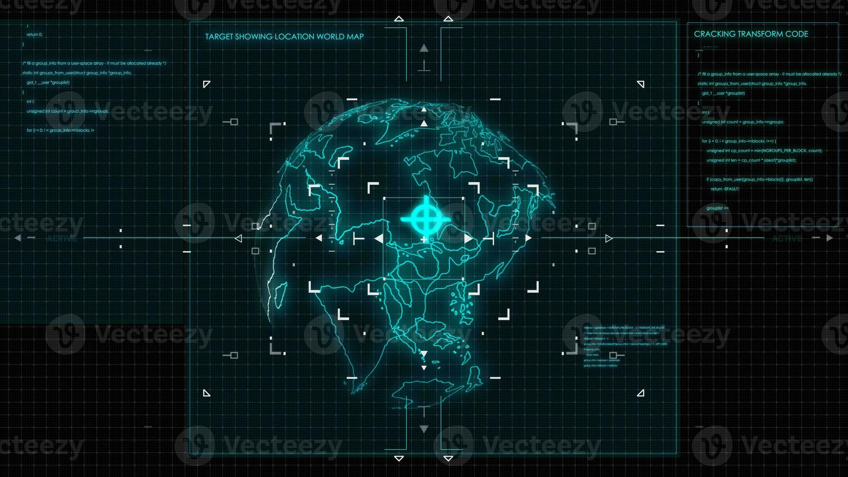 Target Analysis world map element. User Interface in Air Force and Aircraft. modern technology. Digital HUD graphic of screen. Futuristic user interface glow GUI digital element for cyber technology. photo
