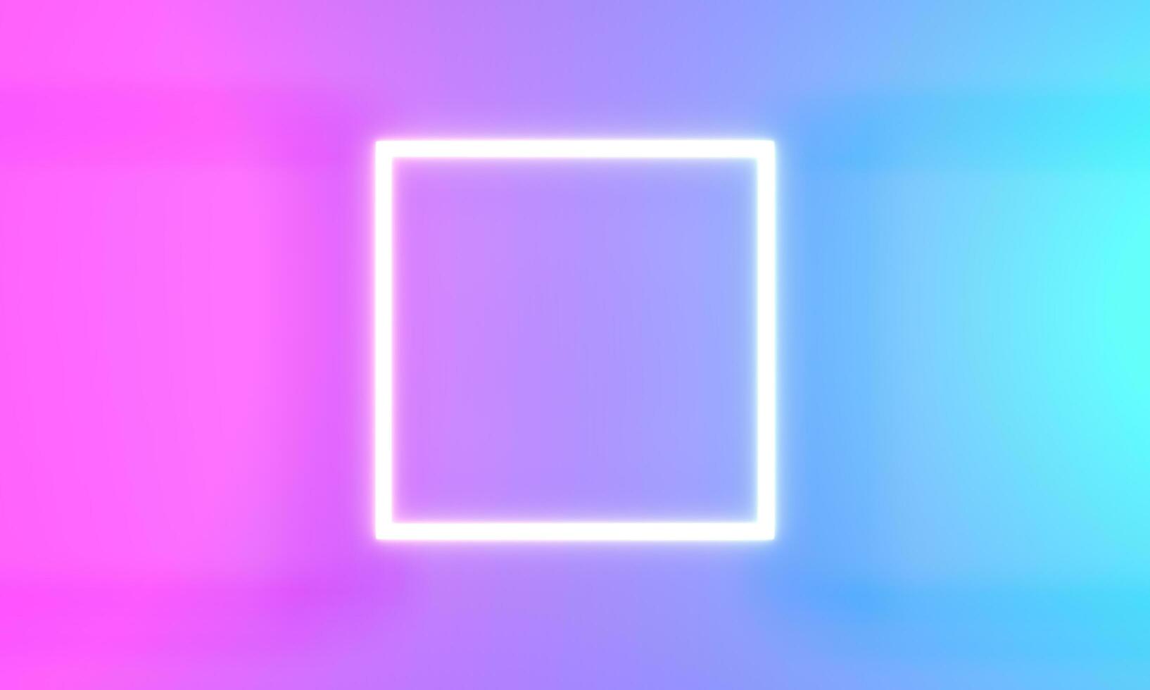 Product Stand blue pink violet neon square abstract background, studio modern ultraviolet light, room pastel, Glowing podium, performance stage decorations, Stage for light. 3d rendering photo