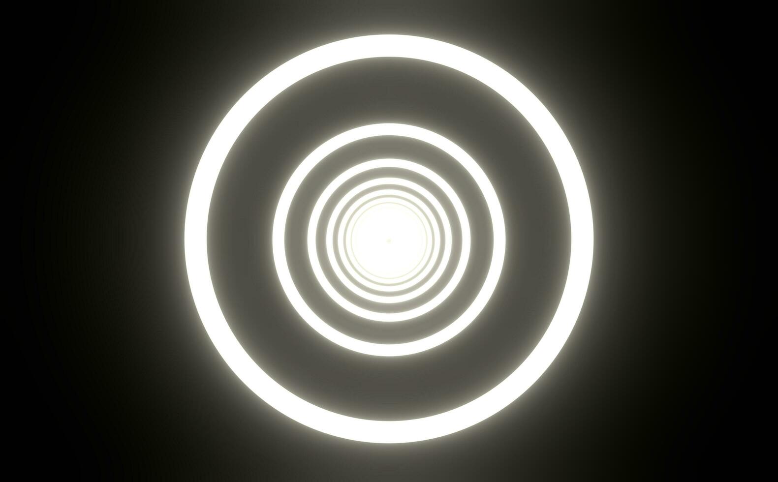 Motion graphic 4k Simple Empty Dark Futuristic Sci Fi Room dark with lights and circle neon light . Sci Fi Neon Glowing Lights white Circle Floor Studio Stage Show Night Virtual Dark. photo