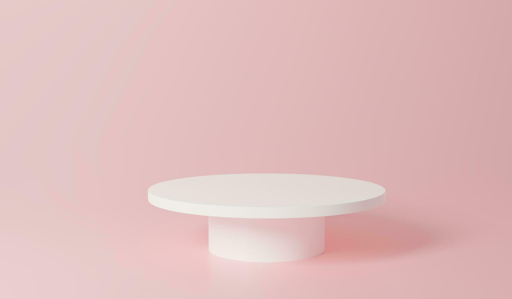 white realistic 3d cylinder pedestal podium with pastel pink background semi circle backdrop. Abstract 3d rendering geometric platform. Product display presentation. Minimal scene. show product photo