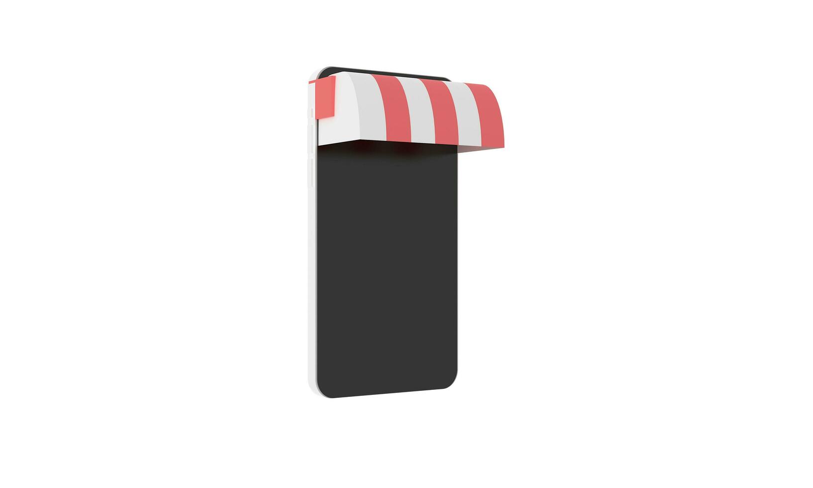 3d rendering of smartphone for online shopping your text space background, Shopping Cart Floating on mobile phone concept, Balloon by dollar money on white color. Shopping via the internet shop. photo