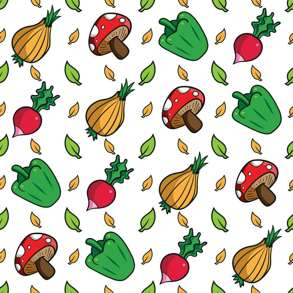 vegetables pattern vector
