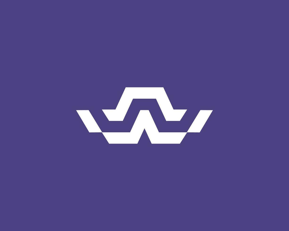 modern letter W logo vector