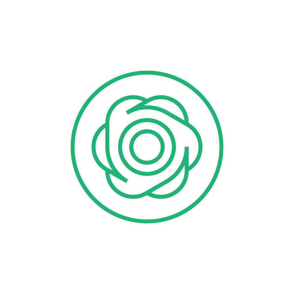 elegante flor icono logo vector