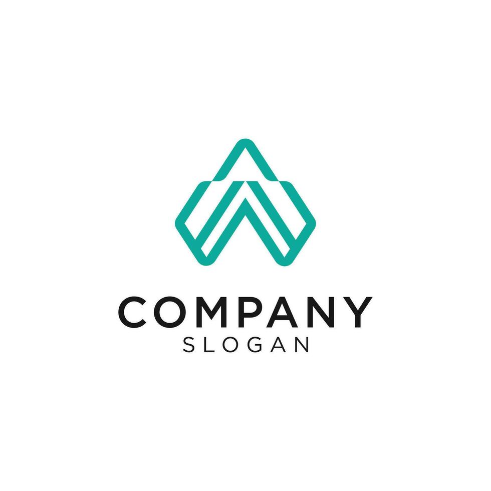 Abstract logo of the letter A and form a triangle. Suitable for companies focusing on quality and simplicity. Editable and easy to custom vector