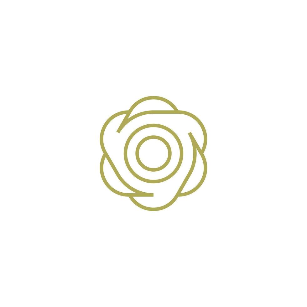 elegant flower icon logo vector