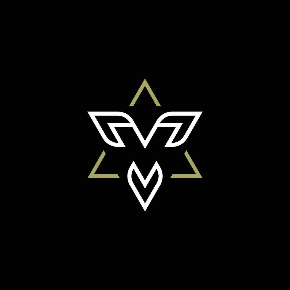 triangle V logo vector