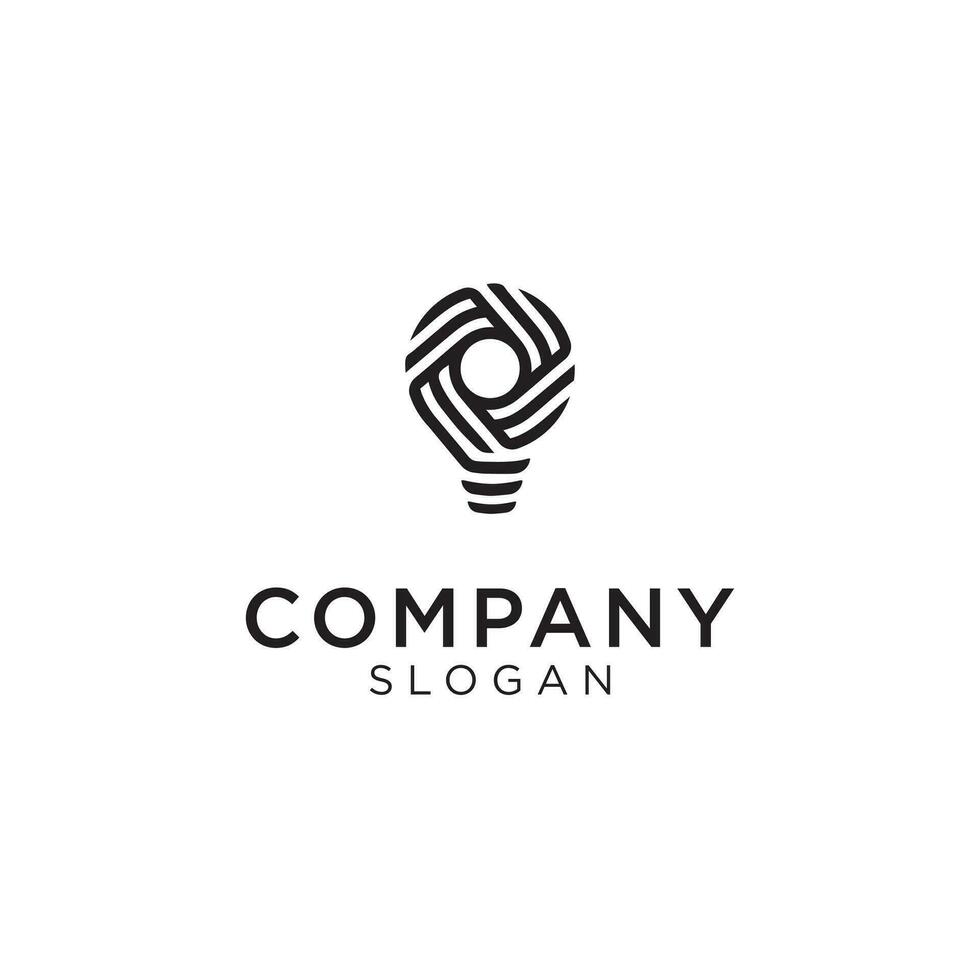a lamp logo or symbol that has an aesthetic line that makes it unique and original. Editable and easy to custom vector