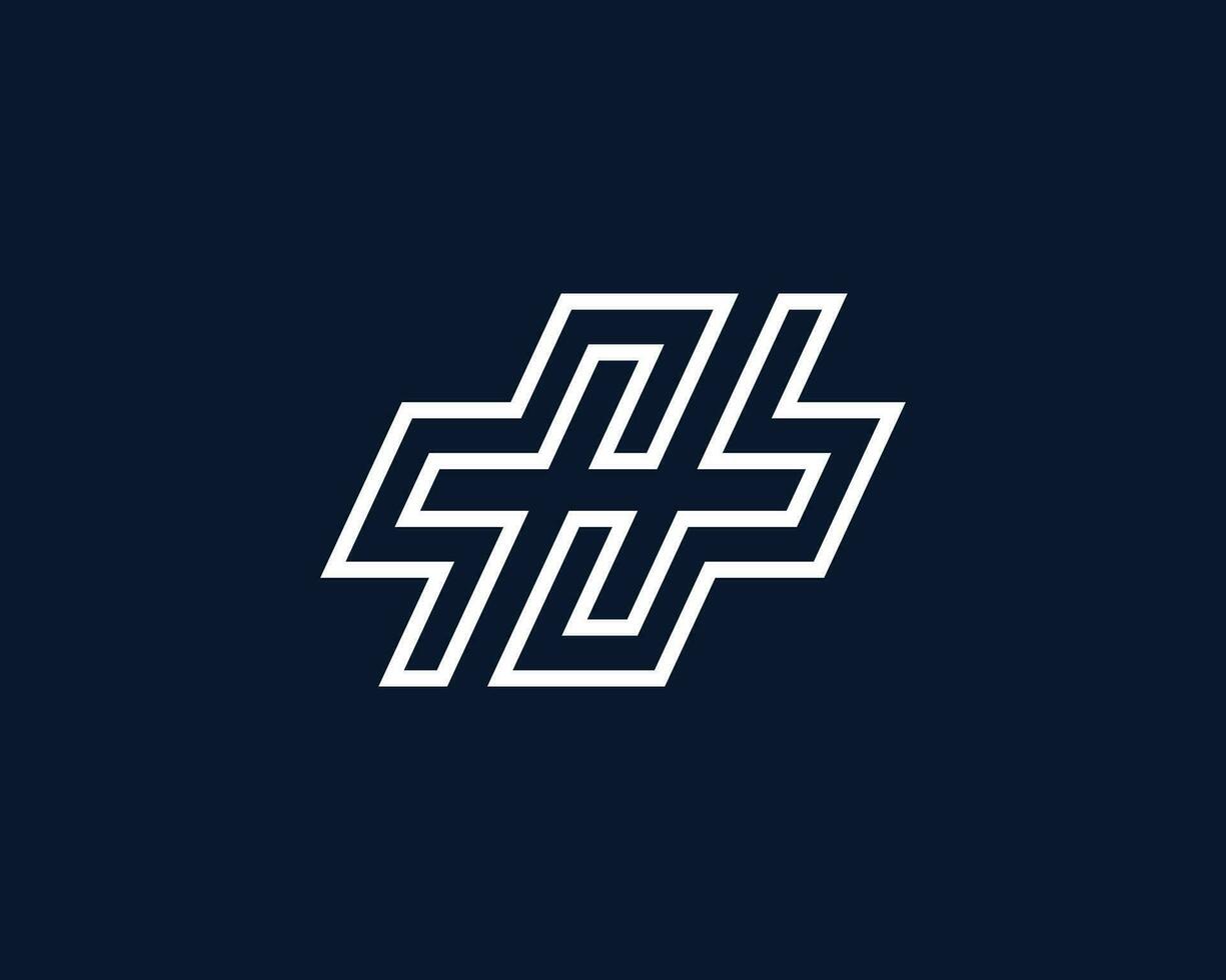 Abstract letter H logo vector