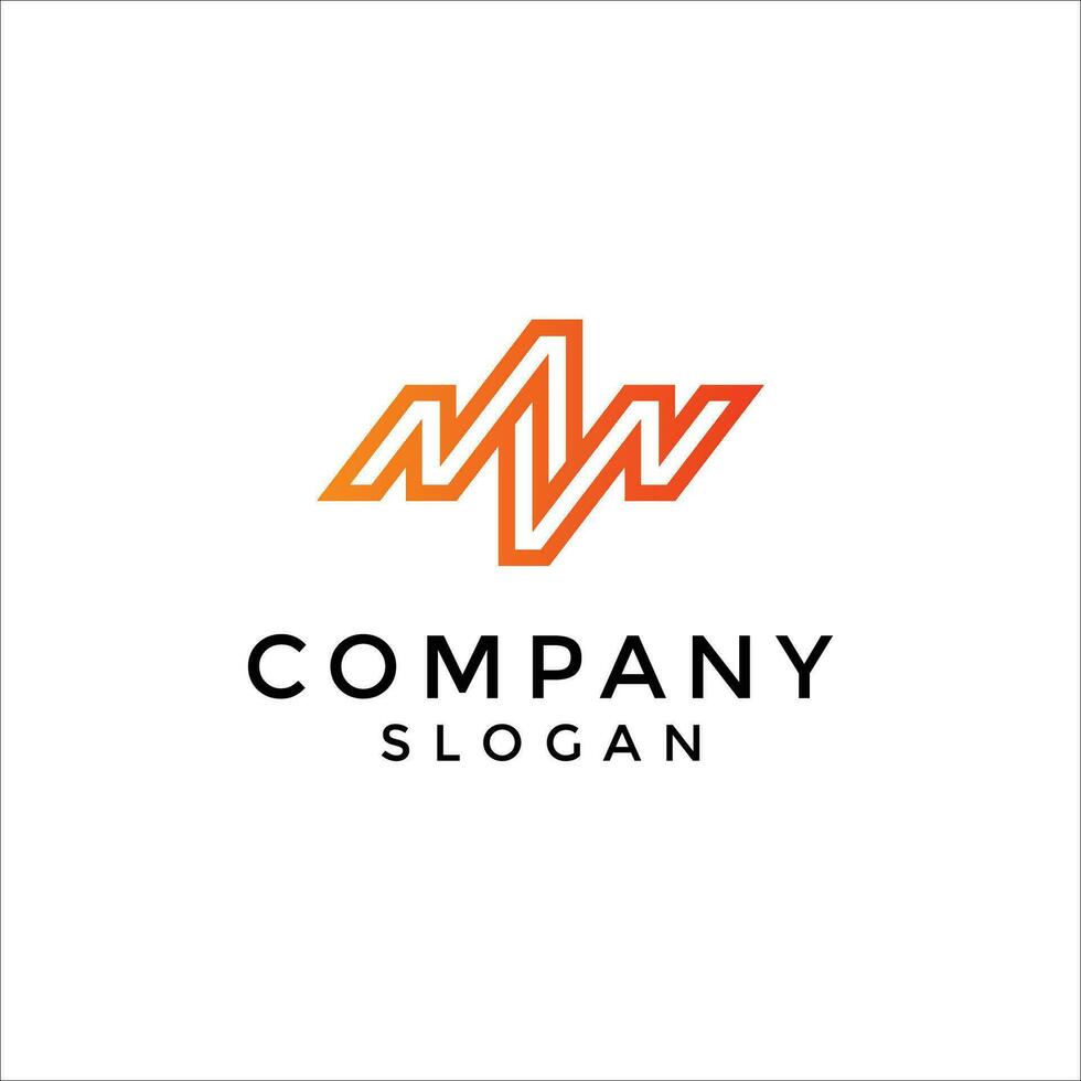 mw o wm legumbres lettermark logo. vector