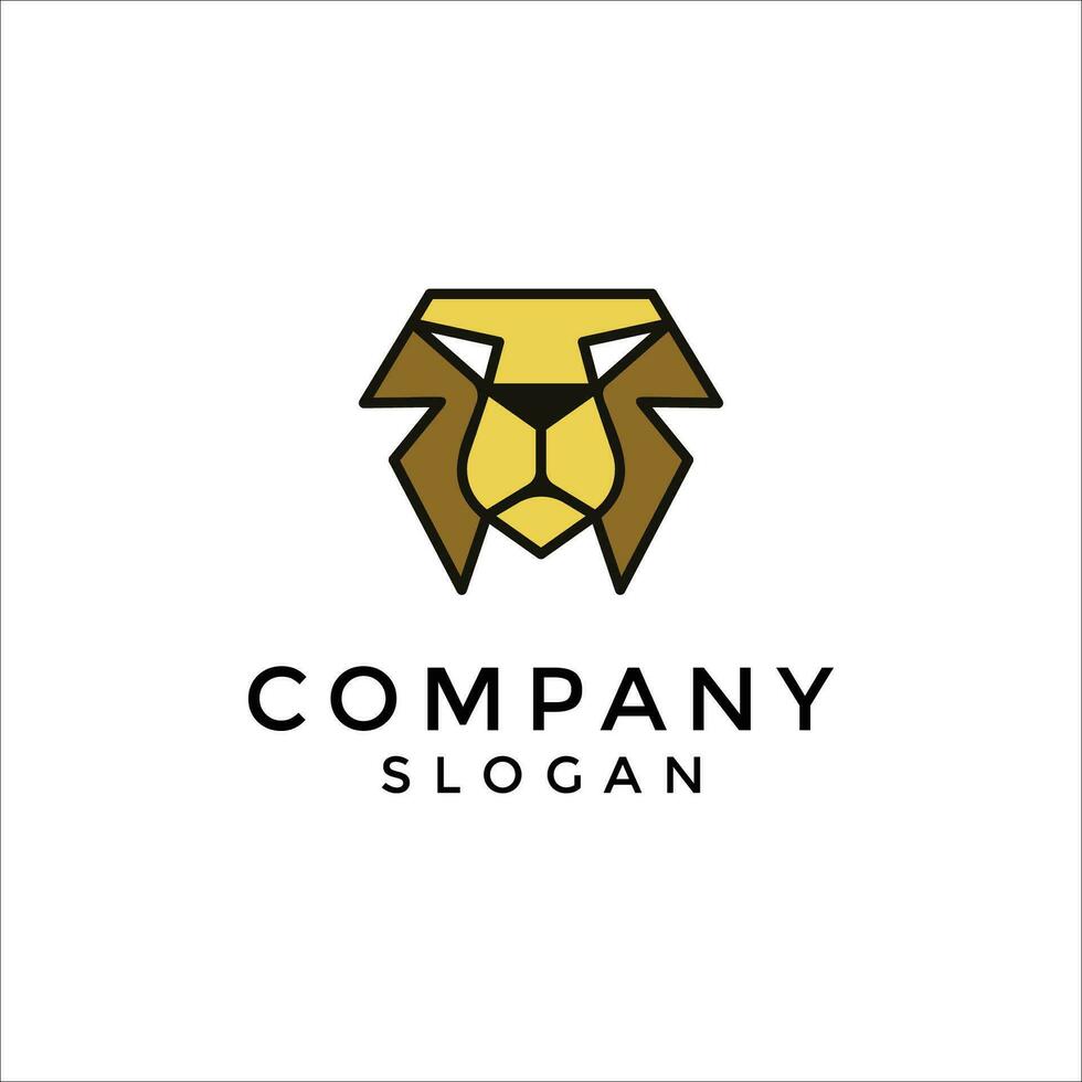 lion head logo. a simple illustration of a modern, masculine lion head. vector
