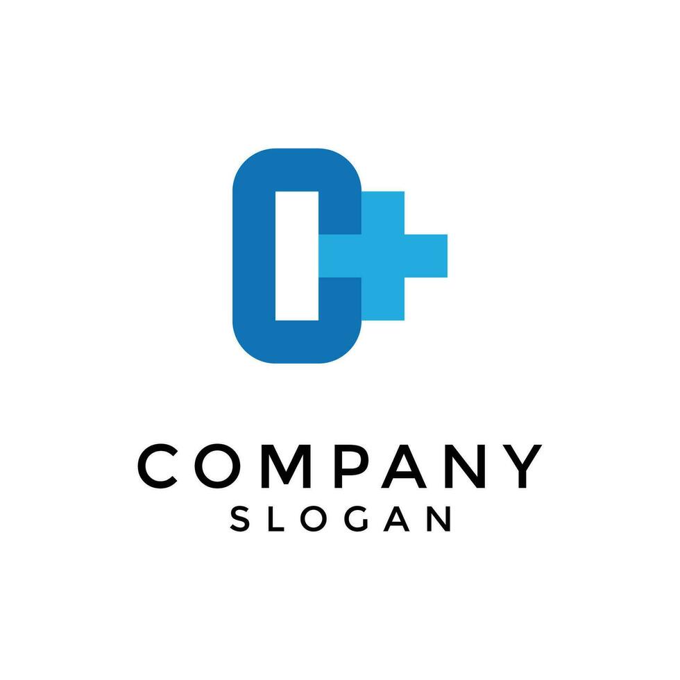 combination of letter C and plus sign logo vector