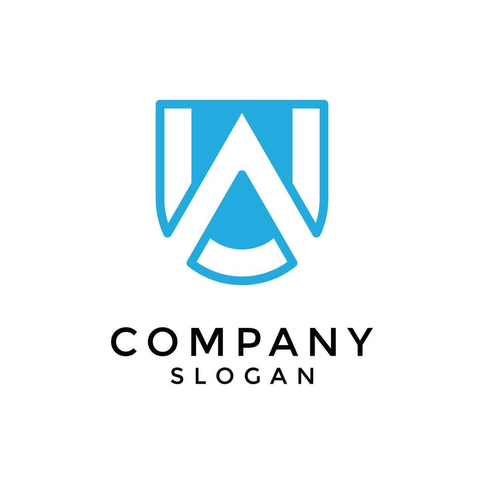 modern and simple letter UA or AU logo vector
